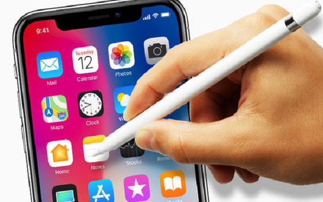 Apple học đòi Galaxy Note 9 với Apple Pencil cho iPhone 2018 